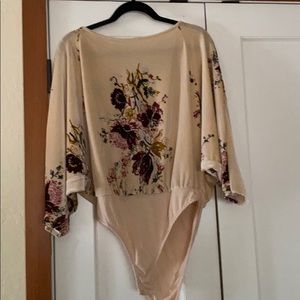 Free People velvet onesie shirt